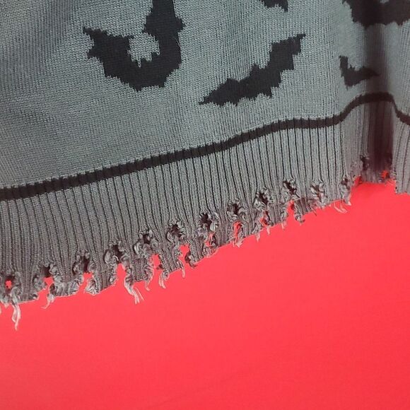 DOLLS KILL WIDOW Straight Outta Hell Oversized Sweater Size S - Picture 3 of 7